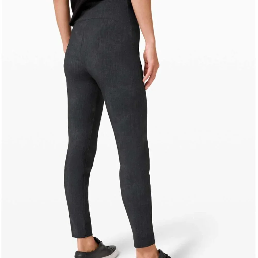 Lululemon Here to There High-Rise 7/8 Pant Crosshatch Texture Black Multi Black